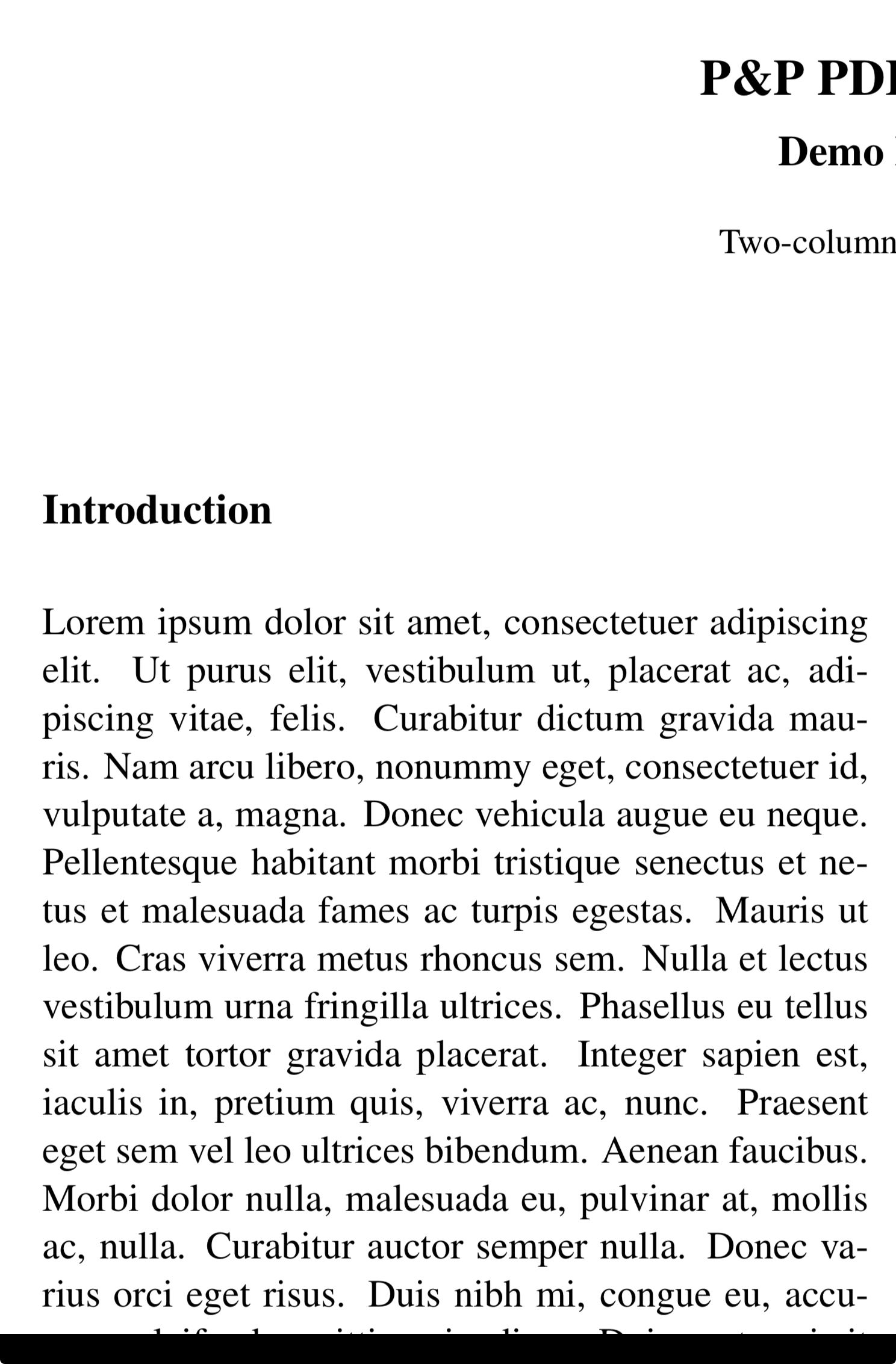 Two-column PDF shown in four-region reading mode