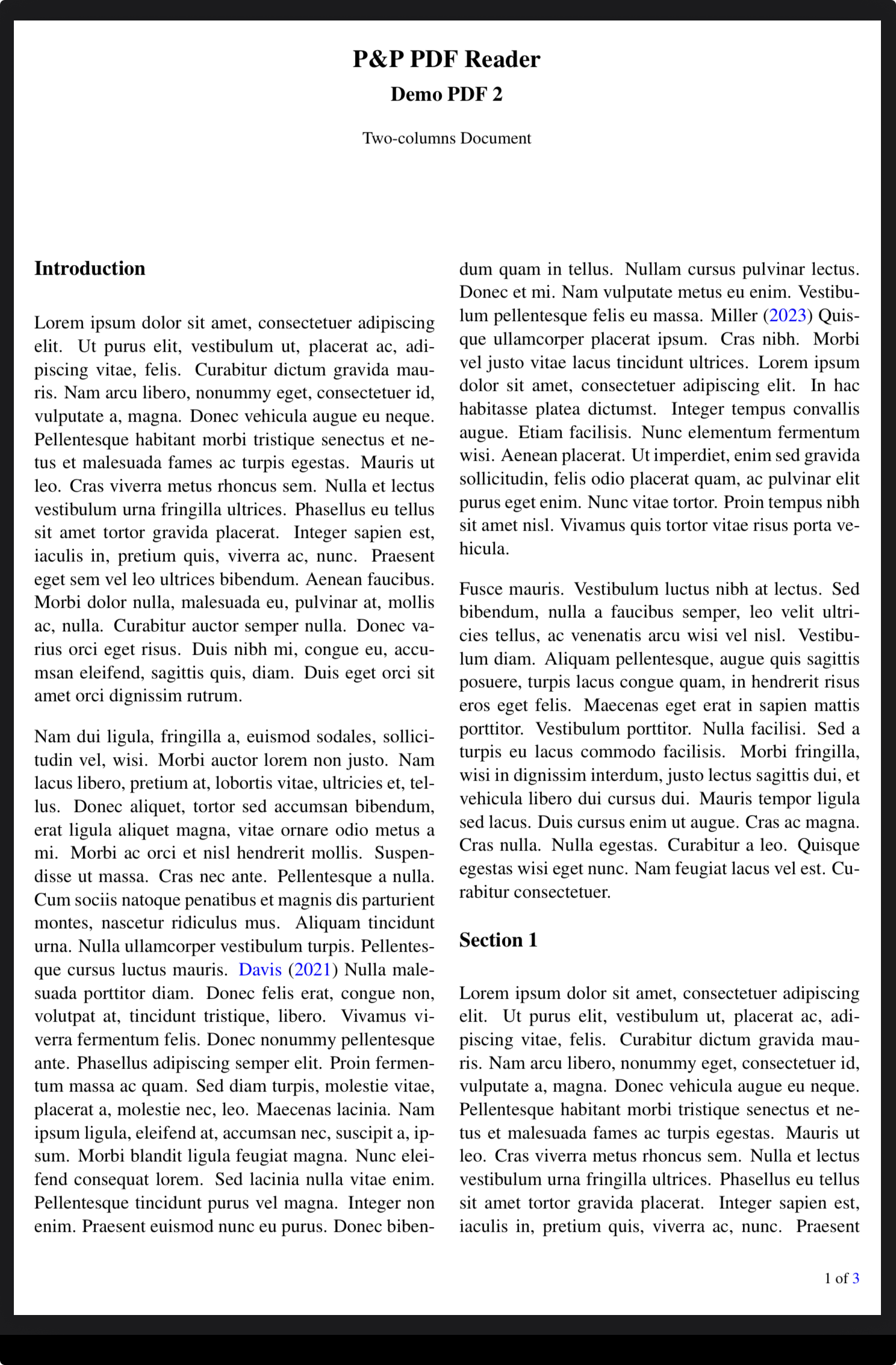 Two-column PDF shown in regular page view