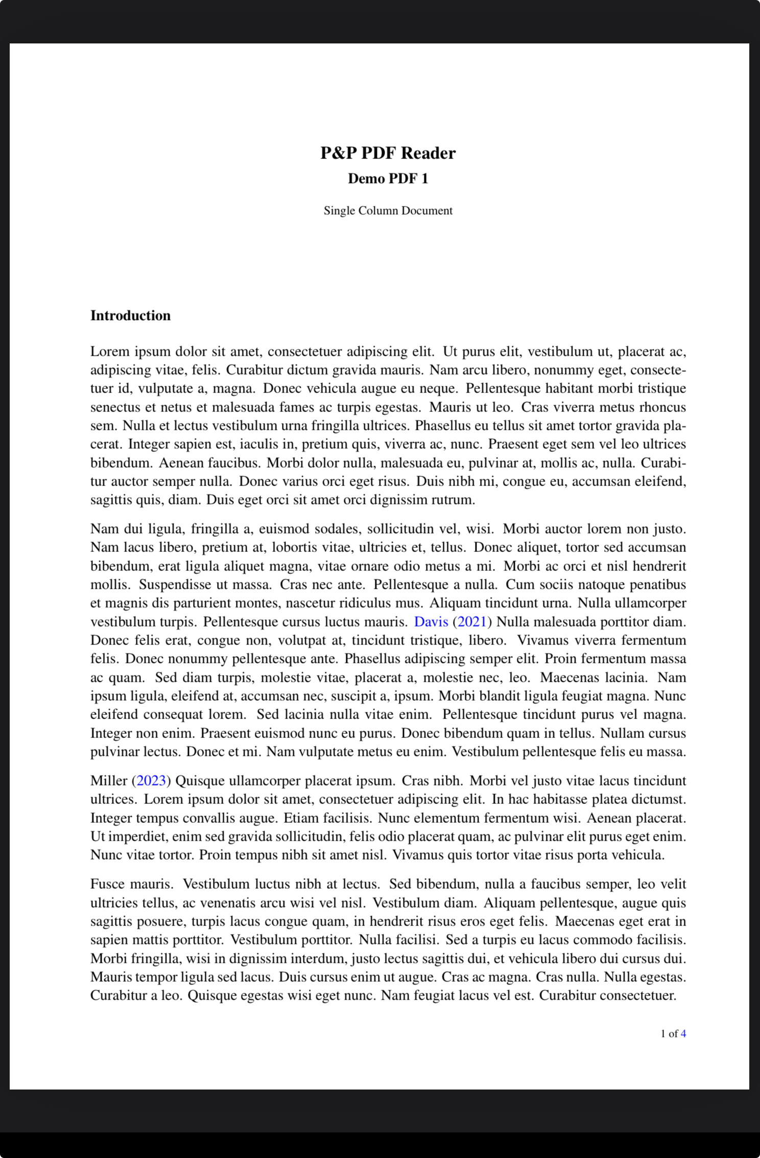 PDF view before opening Quick Access and Recent PDFs